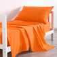 Ntbay Toddler Sheet Set - 3-Piece Microfiber Crib Sheet Set - Flat Sheet, Fitted Sheet, Pillowcase - Solid Toddler Bedding, Oran