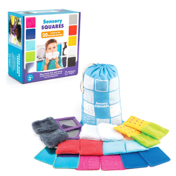Educational Insights Sensory Squares - Sensory Toys for Toddlers, Textured Bean Bags for Classroom, Toddler Classroom Must Haves