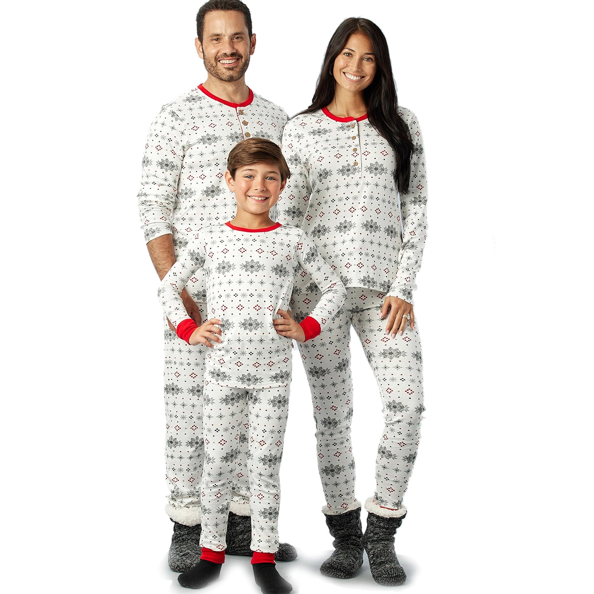 Honestbaby 2-Piece Family Matching Holiday Pajamas Organic Cotton For Men, Kids, Toddlers, Baby Boys, Girls, Unisex Pets, Jumbo