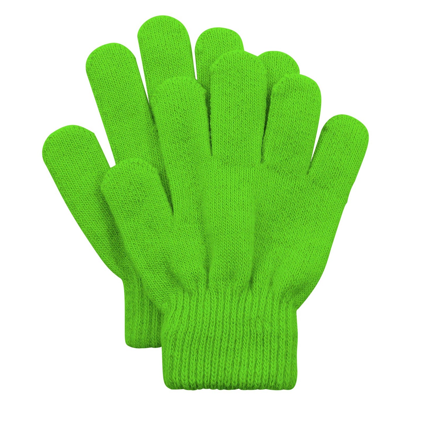 6 Pairs Kids Magic Gloves Winter Warm Full Fingers Gloves Soft Knitted Mittens For Baby Boys Girls Maroon&Plum&Green