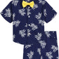 Tommy Hilfiger Baby Boys' 4-Piece Formal Suit Set, Includes Shirt, Dress Pants, Vest & Tie, Flag Blue, 24 Months
