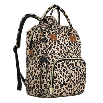 Diaper Bag Backpack Multifunction Maternity Diaper Bag For Baby Girls & Boys Large Capacity Travel Nappy Bags Leopard Print