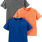 Simple Joys By Carter'S Baby Boys' 3-Pack Short-Sleeve Tee Shirts, Grey/Orange/Royal Blue, 8