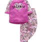 Ventra Girls Love Dreamer Nightwear, Half Sleeve Top and Bottom Pyjama Set, 100% Cotton Nightdress for Kids Pink