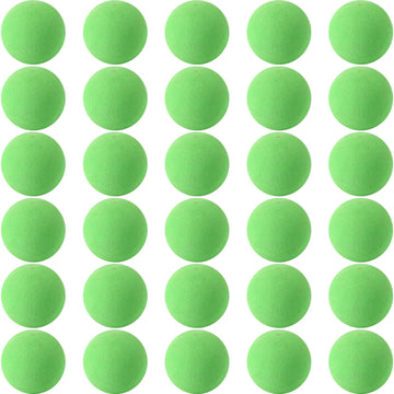 Kymqlyw 30 Pcs Assorted Mini Soft Foam Balls - Lightweight Play Balls for Crafts, Birthday Party Favors, Carnival Prizes (Green)