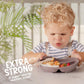 Ch  Rikid Suction Plates For Baby, Toddlers - Features Super Strong Quadruple Suction - 100% Food Grade Silicone Toddler Plates