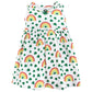 Hudson Baby Baby Girls Hudson Infant Girl Cotton And Cardigan Set, St Patricks Rainbow, 3-6 Months Casual Dress, St Patricks Rai