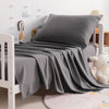 Ntbay Toddler Sheet Set - 3-Piece Microfiber Crib Sheet Set - Flat Sheet, Fitted Sheet, Pillowcase - Solid Toddler Bedding, Dark