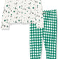 Honestbaby Baby Pet Organic Cotton Holiday Family Jammies Pajamas, Emerald Painted Buffalo, Bandana X-Small/Small