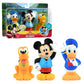 Disney Junior Mickey Mouse Bath Toy Set, Includes Mickey Mouse, Donald Duck, and Pluto Water Toys, Kids Toys for Ages 3 Up by Ju