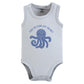 Touched By Nature Unisex Baby Organic Cotton Bodysuits, Mystic Sea, 18-24 Months