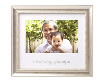 Lil Peach I Love My Grandpa Keepsake Frame, Baby Keepsake Picture, Grandfather Gifts, Fathers Day, 4 x 6 Photo Frame, Silver