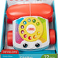 Fisher-Price Toddler Pull Toy Chatter Telephone Pretend Phone with Rotary Dial and Wheels for Walking Play Ages 1+ years