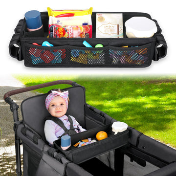 Arouy Stroller Snack Tray Attachment - Universal Stroller Snack Tray For Wonderfold Wagon W4 Accessories - Snack Tray For Kids -