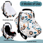 Swesen Car Seat Covers For Babies, Lion Baby Car Seat Cover With Zipper Mesh, Carseat Cover Boy, Stretchy Infant Carseat Canopy,