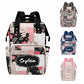 MyPupSocks Custom Floral Diaper Backpack - Personalized Multifunctional Mom Bag with Name, Ideal for Nursing and Travel, Featuri