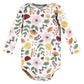 Hudson Baby Unisex Baby Cotton Long-Sleeve Bodysuits Fall Botanical 3-Pack, 9-12 Months