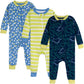 Onesies Brand Baby Boys 3-Pack Snug Fit One-Piece Cotton Pajamas, Dinos, 12 Months