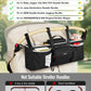 Yorepek Heavy Duty Double Stroller Organizer For Bob Duallie, Baby Jogger City Mini Gt2 And Jeep,Stroller Caddy With Detachable