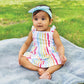 Hudson Baby Baby-Girls Cotton Dresses, Rainbow Stripe, 12-18 Months