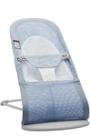 BabyBjrn Bouncer Balance Soft, Light Grey Frame, Mesh, Sky Blue/White (005143US)