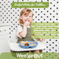 WeeSprout Silicone Plates for Babies & Toddlers (3 Pack) 100% Food-Grade Dishes for Self Feeding, Divided Design & Raised Edges