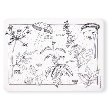 Modern-Twist 10 X 14' Reusable, Waterproof Coloring Mark-Mat Sheet For Kids, 100% Food-Grade Silicone, Pack Of 1, Dangerous Pla
