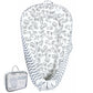 Aila+Aiden Baby Lounger | Organic Cotton Infant Lounger | Reversible, Adjustable & Portable Floor Lounger |Supervised Use | Soft