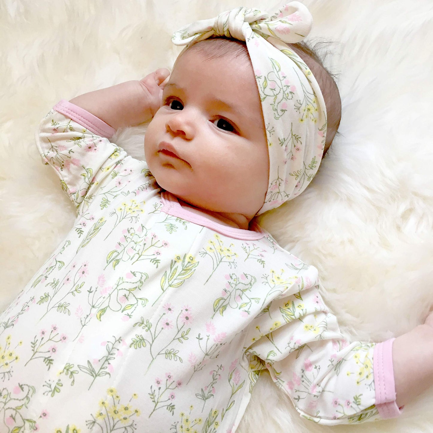 Magnetic Me Footie Pajamas Soft Modal Baby Girls Sleepwear Quick Magnetic Fastener Sleeper My Little Garden 9-12 Months