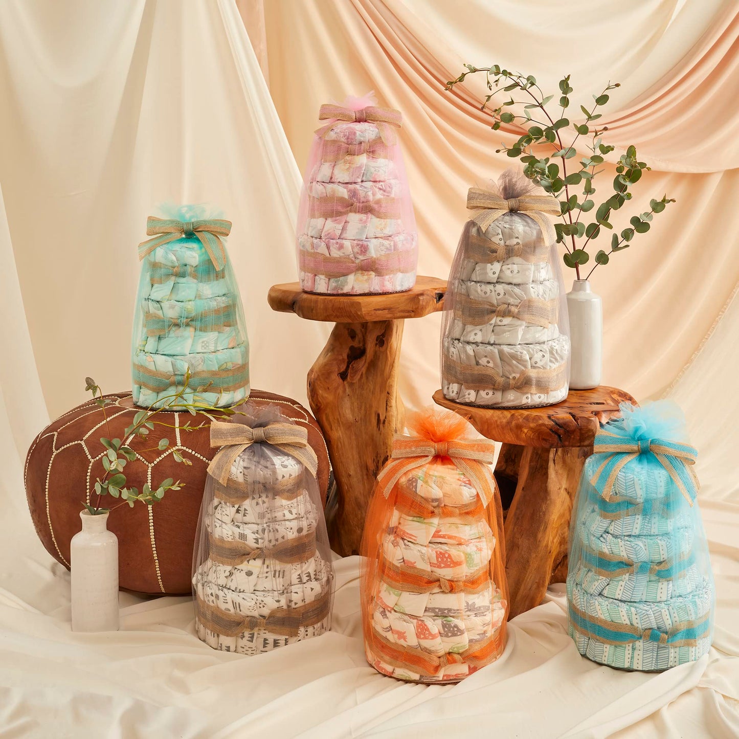 The Honest Company Diaper Cake | Clean Conscious Diapers, Baby Personal Care, Plant-Based Wipes | Rose Blossom | Regular, Size 1