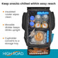 High Road CarHop Car Organizer for Kids and Passenger Seat Organizer for Adults - Road Trip Cooler with Car Cup Holder Tray and