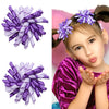 Yxiang 2Pcs Purple Korker Bows For Girls 3'' Curly Bow Hair Clip Ribbon Ponytail Bows Alligator Clip Hair Barrette For Girls Tod