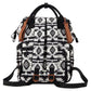 Wrangler Backpack Organized Travel Baby Bag With Stroller Strap Aztec Black