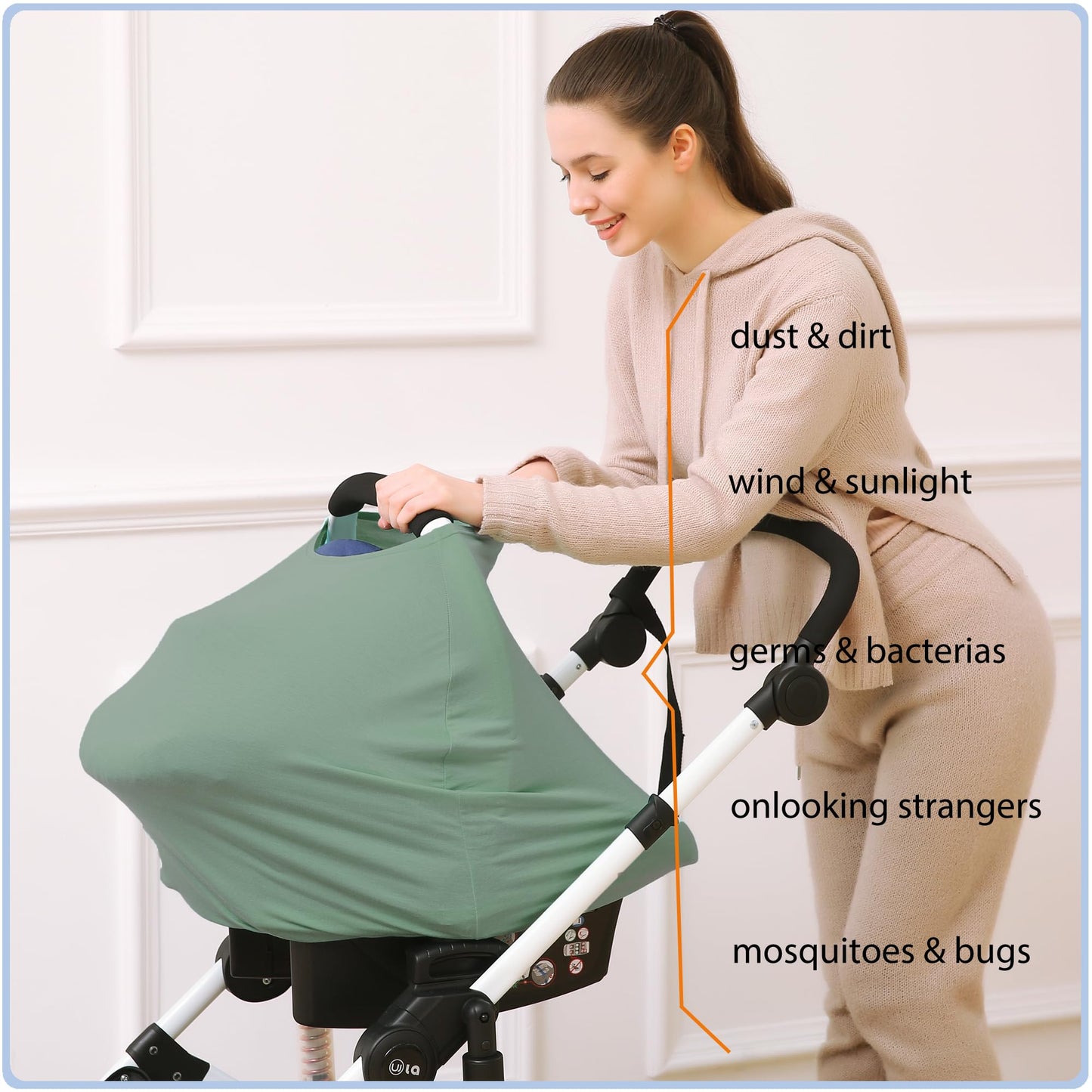 Car Seat Covers Baby - Multi-Use Cover Carseat Canopy, Breathable Breastfeeding Cover, Car Seat Covers For Bbies, Boys & Girls S