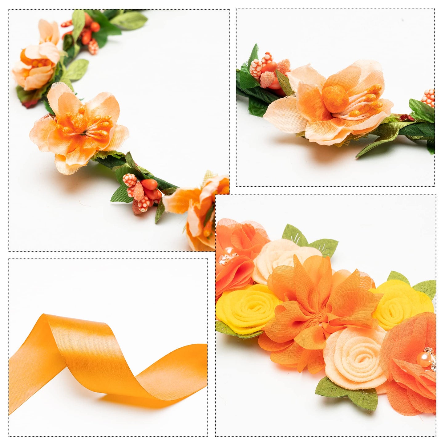 Little Cutie Citrus Maternity Sash Mom To Be & Daddy To Be Corsage Orange Clementine Flower Crown Pregnancy Sash Decoration Autu