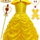 Princess Dresses For Girls Halloween Costumes Princess Belle Costume For Girls Kids 3T 4T(110Cm,E39)