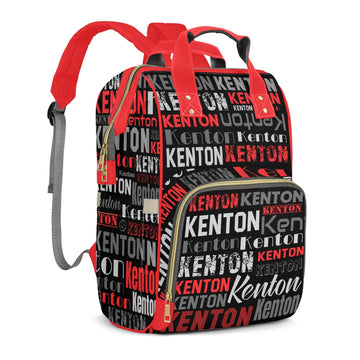 Perarts Custom Name Diaper Bag Mommy Bag with Multi-function Shoulders Outdoor Backpack for Newborn Baby Boy, Red Customized Nap