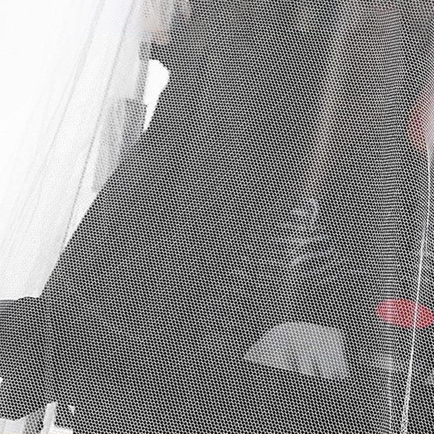 Ruixia Twin Baby Stroller Full Cover Mosquito Netting Breathable Mesh Drawstring Mosquito Net For Infants Bassinet Cribs White F