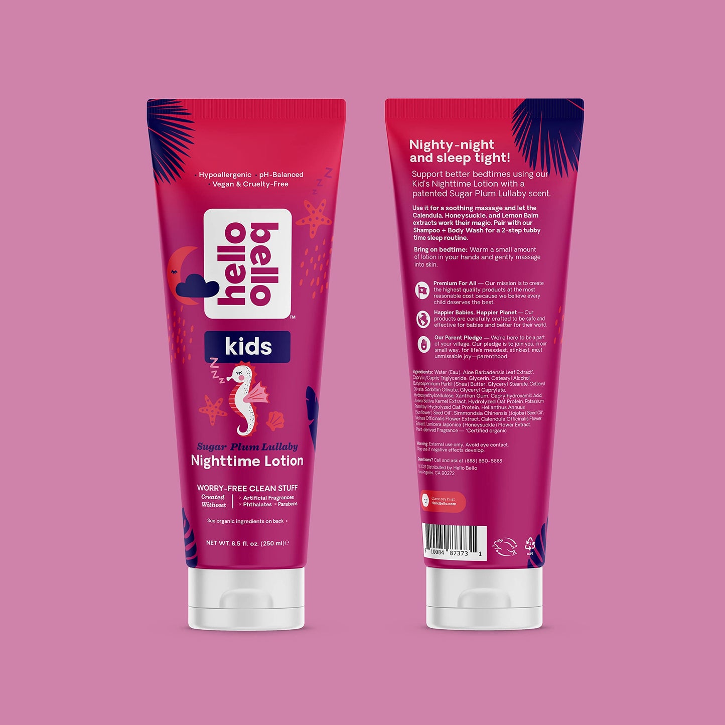 Hello Bello Sugar Plum Lullaby Premium Lotion | Vegan And Cruelty Free Moisturizing, Dermatologist-Tested & Hypoallergenic For S