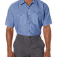 Red Kap Mens Standard Industrial Work Shirt, Regular Fit, Short Sleeve, Petrol Blue, 2X-Large