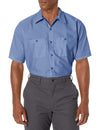 Red Kap Mens Standard Industrial Work Shirt, Regular Fit, Short Sleeve, Petrol Blue, 2X-Large