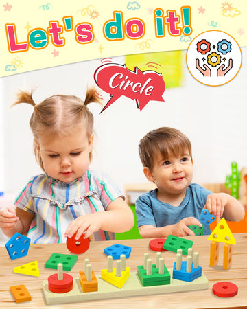 Zartores Montessori Toys for 1 2 3 Year Old Boys Girls Toddlers, Wooden Sensory Toys for Ages 2-4 0-2, 1 2 Year Old Boy Girl Bir