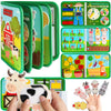 Quanquer Toddler Busy Board Montessori Toys for 1 2 3 4 Year Old - Farm Busy Book Educational Learning Sensory Toys for Boys Gir