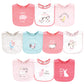 Hudson Baby Unisex Baby Cotton Bibs, Hogs And Kisses, One Size