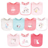 Hudson Baby Unisex Baby Cotton Bibs, Hogs And Kisses, One Size