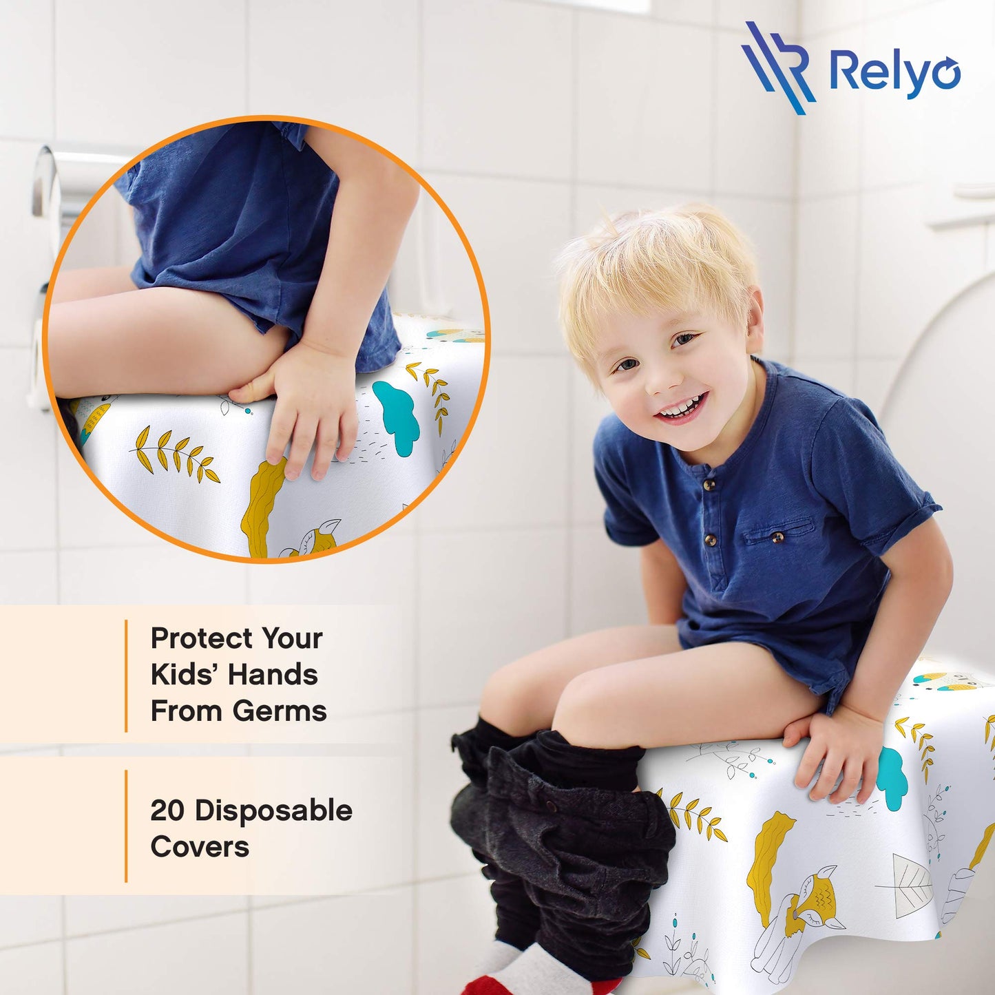 Toilet Seat Covers Disposable - 20 Pack - Waterproof, Ideal For Kids And Adults - Extra Large, Individually Wrapped For Travel,