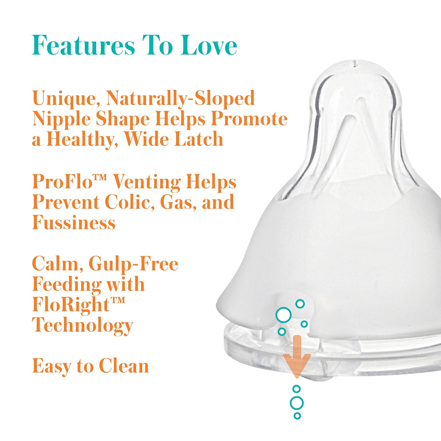 Evenflo Balance Plus Standard Neck Nipples For Use With Evenflo Balance Plus Standard Neck Bottles, Medium Flow For 3 Months And