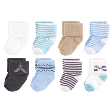 Touched By Nature Baby Organic Cotton Socks, Charcoal Teepee, 6-12 Months