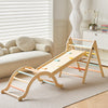 Giant bean Pastel 7 in 1 Pikler Climbing Set with Sliding Ramp & Climbing Arch Ramp, Foldable Wooden Toddler Climbing Toys Indoo