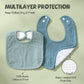 Poikshark 6-Pack Baby Bibs For Unisex Boys Girls, Muslin Drooling And Teething Bibs For Infant, Newborn, Soft Cotton Baby Drool
